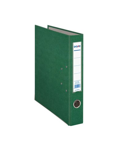 Classeur à levier Dohe A4 - Dos 45 mm - Avec œillet, anneau et porte-cartes - Carton doublé polypropylène - Coins métalliques - 