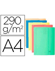 CHEMISE EXACOMPTA FOREVER CARTE RECYCLÉE POCHETTE 240X320MM 290G COLORIS ASSORTIS LOT 50 UNITÉS