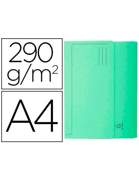 CHEMISE EXACOMPTA FOREVER CARTE RECYCLÉE POCHETTE 240X320MM 290G COLORIS VERT LOT 50 UNITÉS