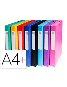 CHEMISE EXACOMPTA SUPER PAPIER FIBRES NEUVES 160G 310X225MM FENÊTRE COLORIS ASSORTIS LOT 10 UNITÉS