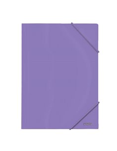 Chemise en caoutchouc Dohe à trois rabats - 600 microns - En polypropylène cristal opaque - Fermeture ronde en caoutchouc