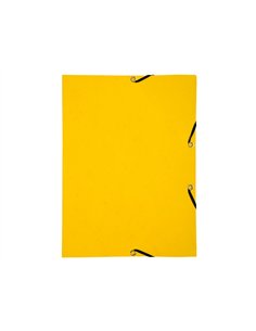 CHEMISE EXACOMPTA CARTE LUSTREE 350GR A4 FERMETURE ELASTIQUE SANS RABAT SANS ETIQUETTE COLORIS JAUNE LOT DE 10