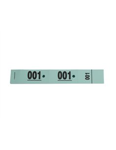 TICKET VESTIAIRE EXACOMPTA 20X3CM COLORIS VERT CARNET 50 UNITES