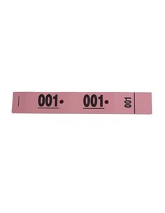 TICKET VESTIAIRE EXACOMPTA 20X3CM COLORIS ROSE CARNET 50 UNITES