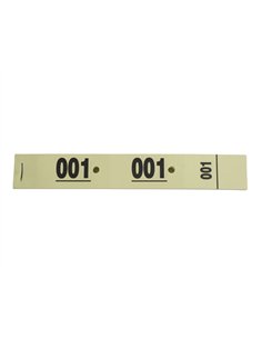 TICKET VESTIAIRE EXACOMPTA 20X3CM COLORIS JAUNE CARNET 50 UNITES