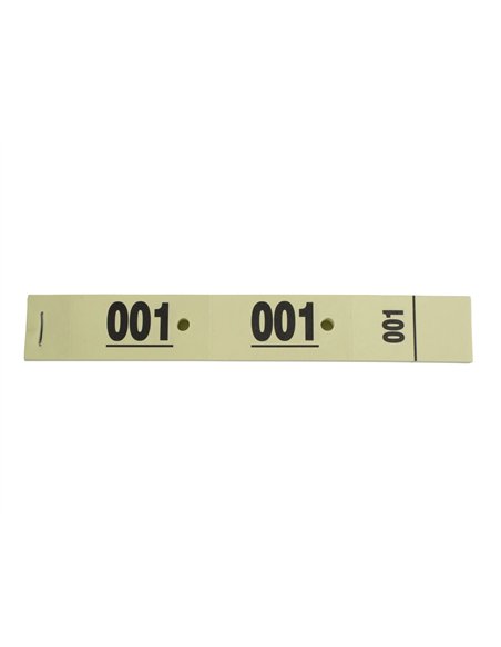 TICKET VESTIAIRE EXACOMPTA 20X3CM COLORIS JAUNE CARNET 50 UNITES