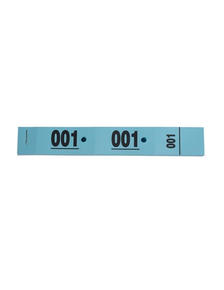 TICKET VESTIAIRE EXACOMPTA 20X3CM COLORIS BLEU CARNET 50 UNITES