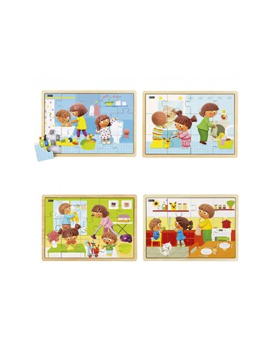 PUZZLES NATHAN TOUT PROPRE LOT DE 4 PUZZLES