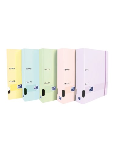 Classeur Oxford Live & Go A4+ avec couverture en polymousse - Couverture robuste - Dos de 70 mm - Couleurs assorties