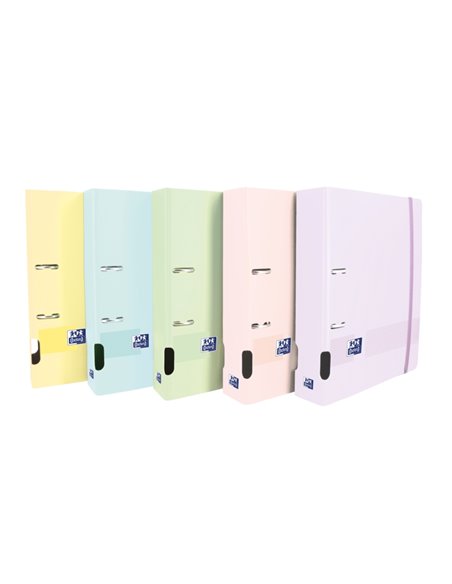 Classeur Oxford Live & Go A4+ avec couverture en polymousse - Couverture robuste - Dos de 70 mm - Couleurs assorties