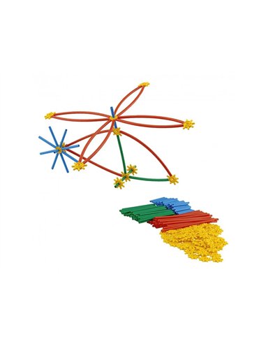 JEU DE CONSTRUCTION BAMBOUCHICOLOR 3 DIMENSIONS NATHAN 268 PIECES