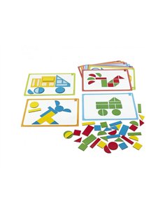 GEOCOLOR NATHAN RECONNAISSANCE DES FORMES GEOMETRIQUES 12 PLANCHES  ACTIVITES 40 JETONS