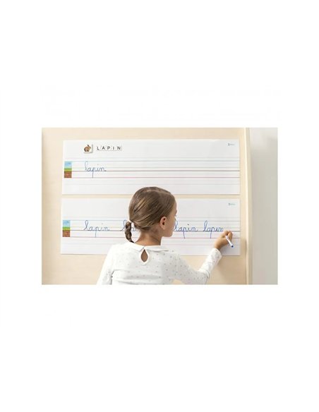 BANDE LIGNEE MAGNETIQUE REPOSITIONNABLE GRAND FORMAT  NATHAN LOT DE 2