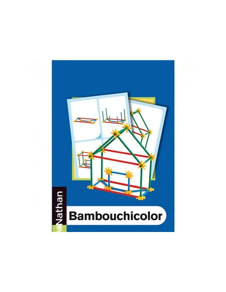 BAMBOUCHICOLOR NATHAN LOT DE 12 FICHES POUR JEUX DE  CONSTRUCTION BAMBOUCHICOLOR