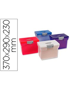 VALISETTE PIERRE HENRY POLYPROPYLENE 370X290X230MM 5 DOSSIER SUSPENDUS FOND V  POIGNEE ESCAMOTABLE -