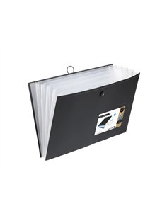 TRIEUR VIQUEL EXTENSIBLE A3 PP CREATIV'GALLERY 6  COMPARTIMENTS COLORIS NOIR