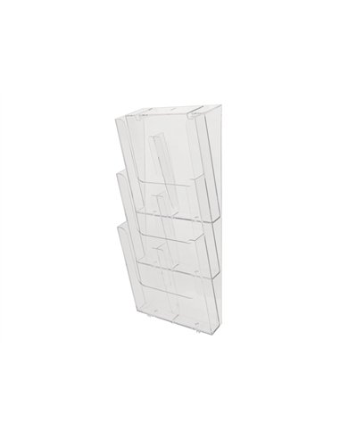 TRIEUR MURAL EXACOMPTA A4 VERTICAL 3 COMPARTIMENTS  COLORIS TRANSPARENT