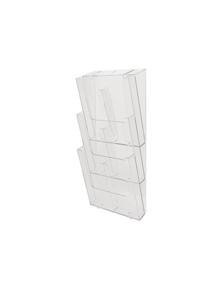 TRIEUR MURAL EXACOMPTA A4 VERTICAL 3 COMPARTIMENTS  COLORIS TRANSPARENT