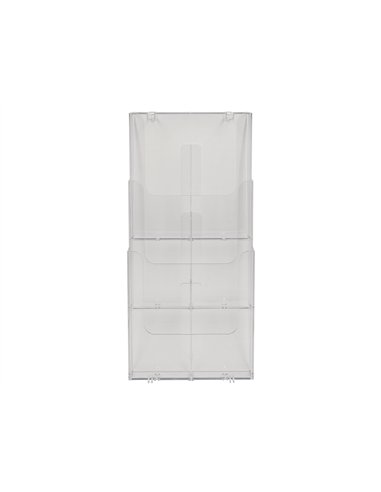 TRIEUR MURAL EXACOMPTA A4 VERTICAL 3 COMPARTIMENTS  COLORIS TRANSPARENT