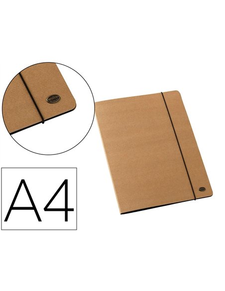 TRIEUR MULTO KRAFT CARTON 6 ONGLETS A4 FERMETURE  ELASTIQUE