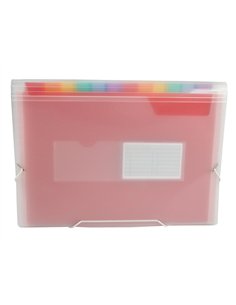 TRIEUR LIDERPAPEL SÉRIE SPECTRAFILE PP 700 MICRONS A5 148X210MM 13 COMPARTIMENTS COULEUR COLORIS FROSTY TRANSPARENT 2