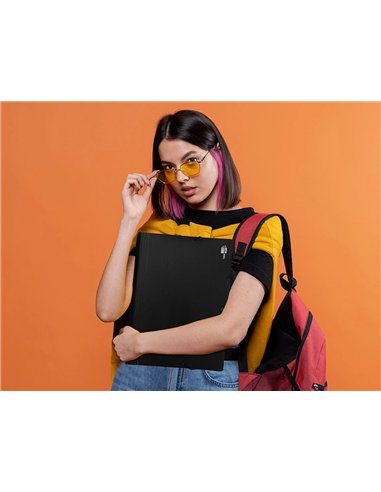 TRIEUR LIDERPAPEL POLYPROPYLENE A4 210X297 MM 700 MICRONS 13 COMPARTIMENTS FERMETURE  ELASTIQUE COLORIS NOIR OPAQUE