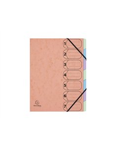 TRIEUR HARMONIKA EXACOMPTA AQUAREL A4 7 COMPARTIMENTS  FERMETURE ELASTIQUE COLORIS ASSORTIS 2