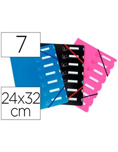 TRIEUR EXTENDOS COUVERTURE BLANCHE IMPRIMEE DOS  EXTENSIBLE. COLORIS BLANC.  FORMAT 24X32CM. 7 CASES