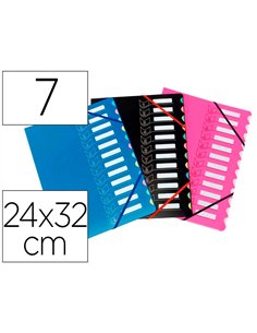 TRIEUR EXTENDOS COUVERTURE BLANCHE IMPRIMEE DOS  EXTENSIBLE. COLORIS BLANC.  FORMAT 24X32CM. 12 CASES