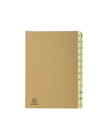 TRIEUR EXACOMPTA FOREVER KRAFT A-Z 24 COMPARTIMENTS  COLORIS BRUN