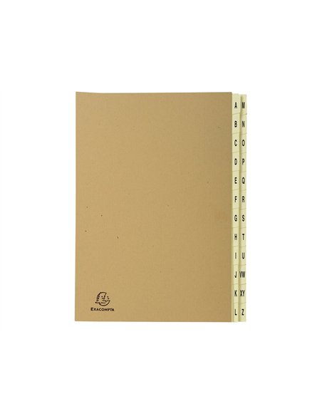 TRIEUR EXACOMPTA FOREVER KRAFT A-Z 24 COMPARTIMENTS  COLORIS BRUN