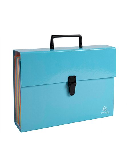 TRIEUR EXACOMPTA FAMILIAL A POIGNEE AQUAREL ASSORTIE 18 COMPARTIMENTS