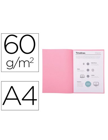 SOUS-CHEMISE EXACOMPTA SUPER 220X310MM 60G COLORIS ROSE PACK 250 UNITÉS