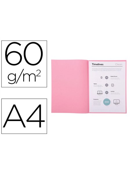 SOUS-CHEMISE EXACOMPTA SUPER 220X310MM 60G COLORIS ROSE PACK 250 UNITÉS