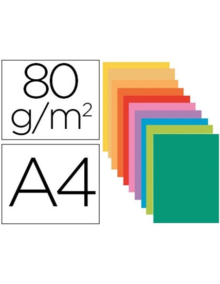 SOUS-CHEMISE EXACOMPTA ROCK'S 220X310MM 80G COLORIS ASSORTIS PACK 100 UNITÉS