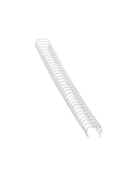 RELIURE MÉTALLIQUE FELLOWES RELIEUR PAS 3:1 34 BOUCLES A4 5/16 IN DIAMÈTRE 8MM COLORIS BLANC BOÎTE 100 UNITÉS