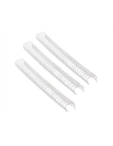 RELIURE MÉTALLIQUE FELLOWES RELIEUR PAS 3:1 34 BOUCLES A4 3/8 IN DIAMÈTRE 10MM COLORIS BLANC BOÎTE 100 UNITÉS