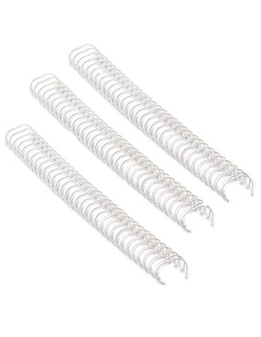 RELIURE MÉTALLIQUE FELLOWES RELIEUR PAS 3:1 34 BOUCLES A4 1/2 IN DIAMÈTRE 12.7MM COLORIS BLANC BOÎTE 100 UNITÉS