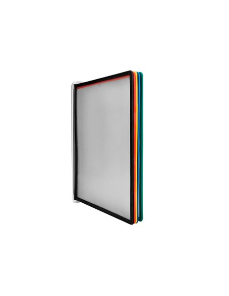 PUPITRE MURAL LIDERPAPEL EN PLASTIQUE A4 10 POCHES DE COLORIS ASSORTIS