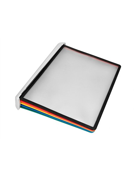 PUPITRE MURAL LIDERPAPEL EN PLASTIQUE A4 10 POCHES DE COLORIS ASSORTIS