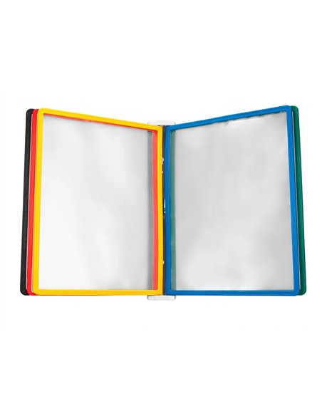 PUPITRE MURAL LIDERPAPEL EN PLASTIQUE A4 10 POCHES DE COLORIS ASSORTIS