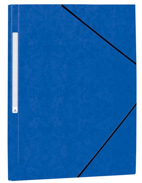 Chemise cartonnée Mariola imitation Prespan avec étiquette sur le dos 500 g/m² - Dimensions 34 x 25 cm - Fermeture par élastique