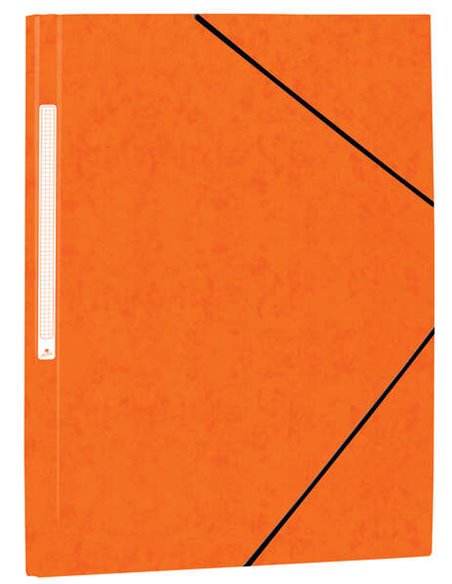 Chemise cartonnée Mariola imitation Prespan avec étiquette sur le dos, 500 g/m² - Dimensions 34 x 25 cm - Fermeture par élastiqu