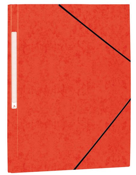 Chemise en carton Mariola Simil Prespan avec étiquette à dos folio 500 g/m² - Dimensions 34 x 25 cm - Fermeture élastique - Coul