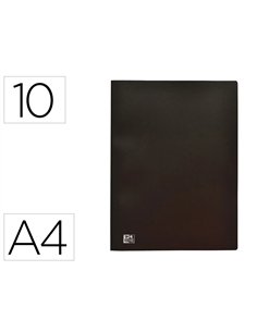 PROTEGE-DOCUMENTS OXFORD STANDUP A4 COUVERTURE POLYPROPYLENE SOUPLE 10 POCHETTES FIXES 20 VUES COLORIS NOIR