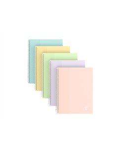 PROTEGE-DOCUMENTS OXFORD SPIRAL A5 40 POCHETTES 80 VUES PP COLORIS ASSORTIS  PASTEL OPAQUE LOT 15 UNITES