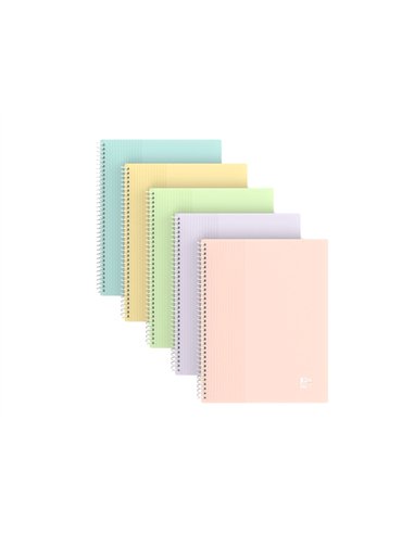 PROTEGE-DOCUMENTS OXFORD SPIRAL A5 40 POCHETTES 80 VUES PP COLORIS ASSORTIS  PASTEL OPAQUE LOT 15 UNITES