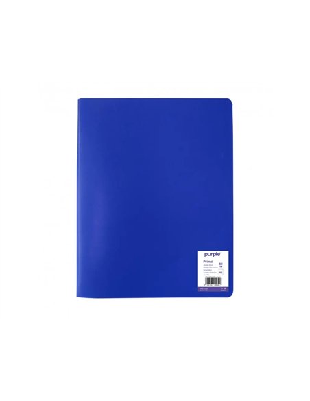 PROTEGE-DOCUMENTS OFFICE PLAST ECO GREEN RECYCLE 40  VUES QUALITE PP 40 MICRONS  GRAINE COLORIS BLEU