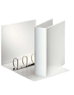 Chemise kangourou Esselte Basic Range 60 mm - Mécanisme à 4 anneaux mixtes - 2 poches extérieures - A4 - Blanc