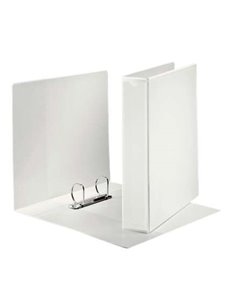Classeur à anneaux Esselte Kangaroo Plus - Format A4 - Capacité de 380 feuilles - 2 anneaux de 40 mm - Blanc